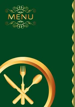 Menu card design template Stock Illustration
