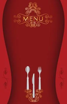 Menu card design template Stock Illustration