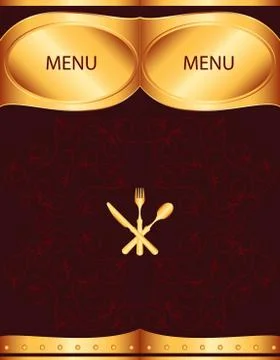 Menu card design template Stock Illustration