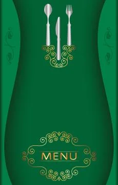 Menu card design template Stock Illustration