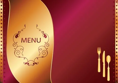Menu card design template Stock Illustration