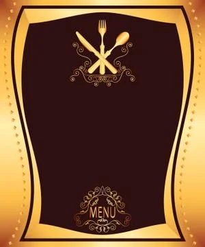 Menu card design template Stock Illustration