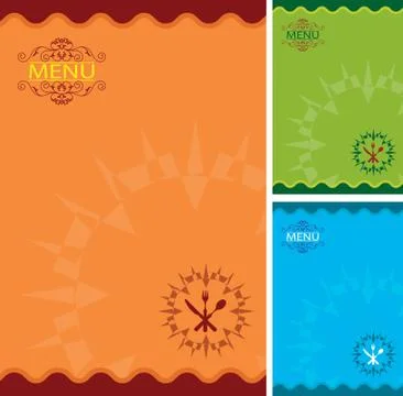 Menu card design template Stock Illustration