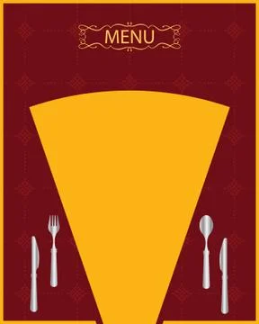 Menu Card Design Template Stock Illustration