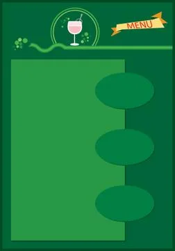 Menu Card Design Template Stock Illustration