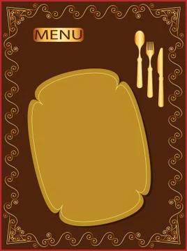 Menu Card Design Template Stock Illustration