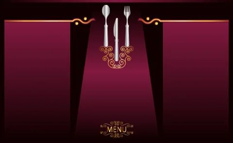 Menu Card Design Template Stock Illustration