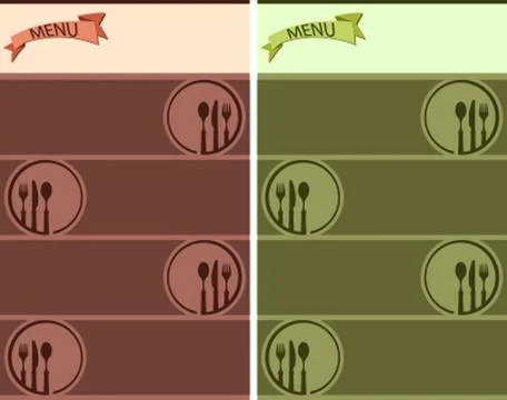 Menu Card Design Template Illustrazione stock