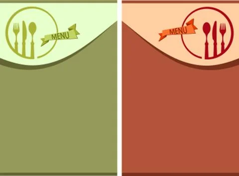 Menu Card Design Template Stock Illustration