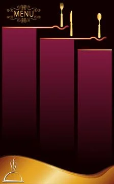 Menu Card Design Template Stock Illustration