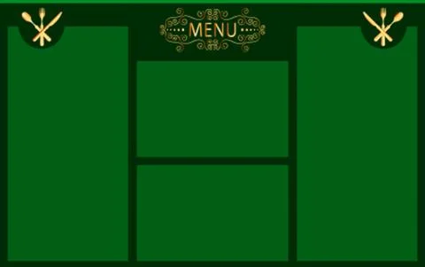 Menu Card Design Template Stock Illustration