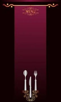 Menu Card Design Template Stock Illustration