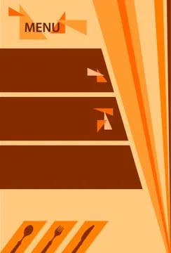 Menu Card Design Template Stock Illustration