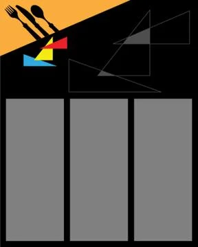 Menu Card Design Template Stock Illustration