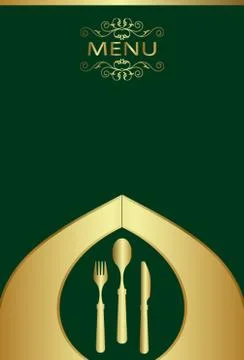 Menu Card Design Template Illustrazione stock