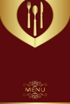Menu Card Design Template Stock Illustration