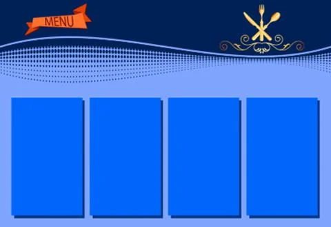 Menu Card Design Template Stock Illustration