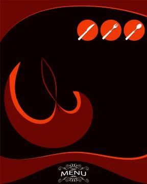 Menu Card Design Template Stock Illustration