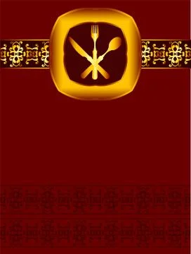 Menu Card Design Template Stock Illustration