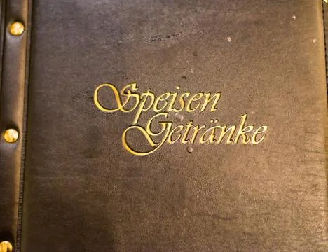 A menu card in a nice restaurant Stock Photos