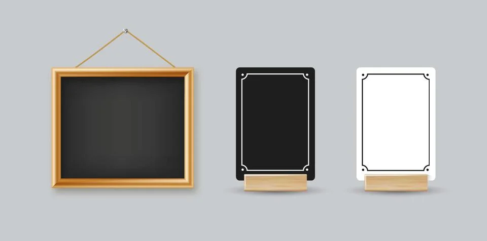 Menu Card table holder stand mockup. Paper flyer mock up template. Event Stock Illustration