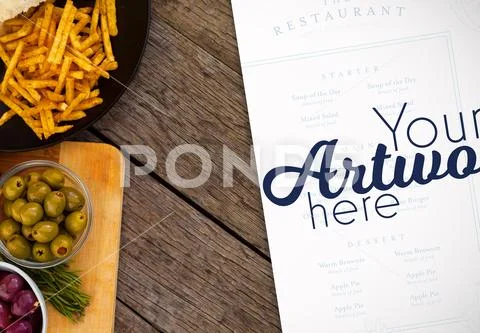 Menu card template for a restaurant PSD Template