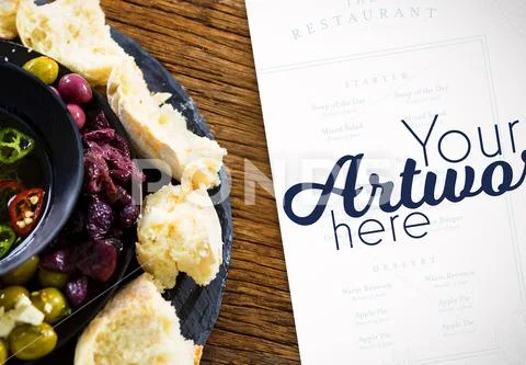 Menu card template for a restaurant PSD Template