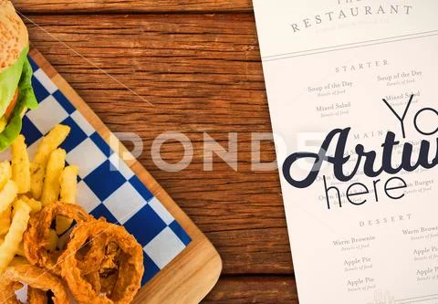 Menu card template for a restaurant Modello PSD