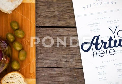 Menu card template for a restaurant PSD Template