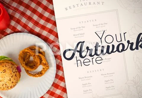 Menu card template for a restaurant Modello PSD