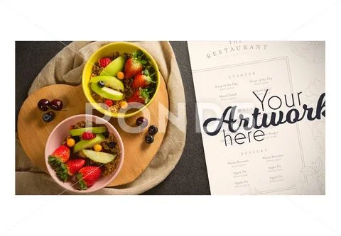 Menu card template for a restaurant Modèle PSD