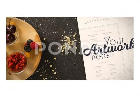 Menu card template for a restaurant PSD Template