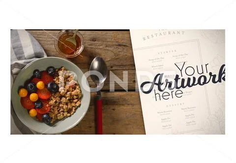 Menu card template for a restaurant PSD-sjabloon