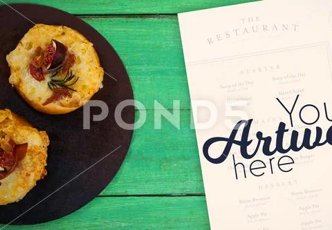 Menu card template for a restaurant PSD Template