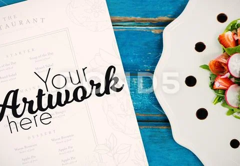 Menu card template for a restaurant PSD Template