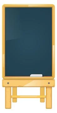 Menu chalckboard template. Empty cafe vertical board Illustrazione stock