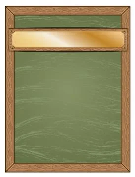 Menu chalkboard with gold table Stock Illustration