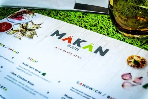 Menu of chic, casual restaurant Stock Photos
