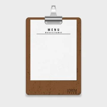 Menu clipboard Stock Illustration