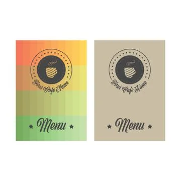 Menu cover page Stock Illustration