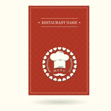Menu cover vector design Stock Illustration