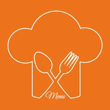 Menu cursive font emblem image イラスト素材