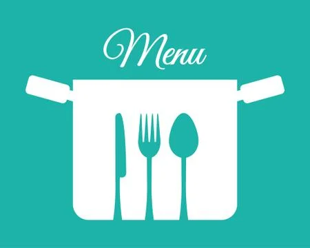 Menu cursive font emblem image イラスト素材