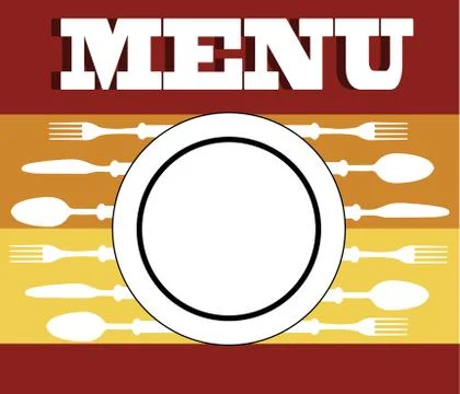 Menu cutlery Ilustración de archivo