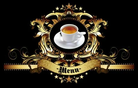 Menu design with coffee Ilustração Stock