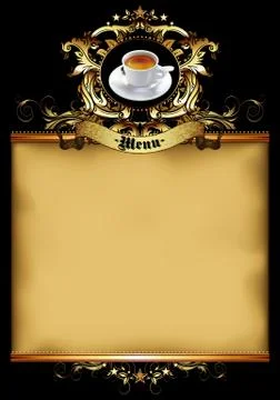 Menu design with coffee Stock Illustration