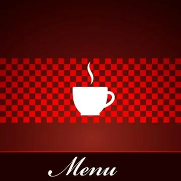 Menu design with coffee or tea cup Stock Illustration