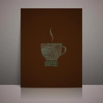 Menu design with coffee sign Stock Illustration