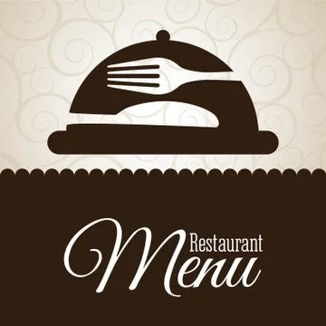 Menu design over pattern background vector illustration Illustrazione stock