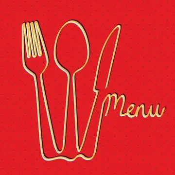 Menu design over red background vector illustration Ilustração Stock